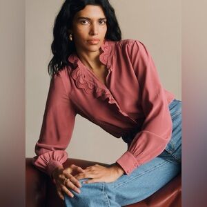 Sezane CHLO SHIRT silk rosewood 8